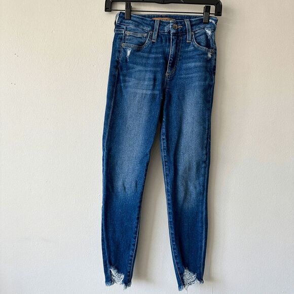 J Brand Mid Rise Capri Revoke Destructed Hem Jeans - Size 25 - Picture 5 of 9